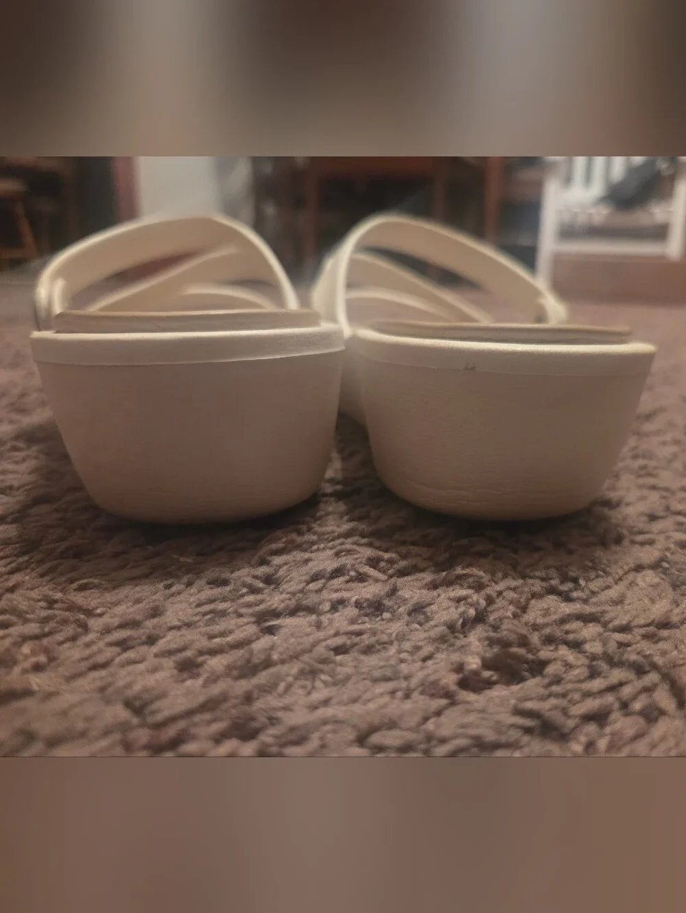 Crocs Patricia Wedge Sandals Oyster Womens Size 8W